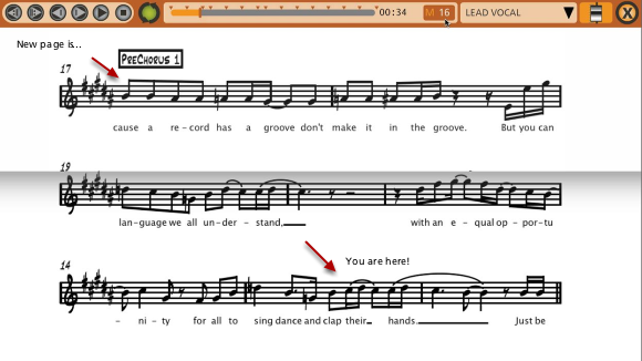 The Page Turn Begins at Measure 15